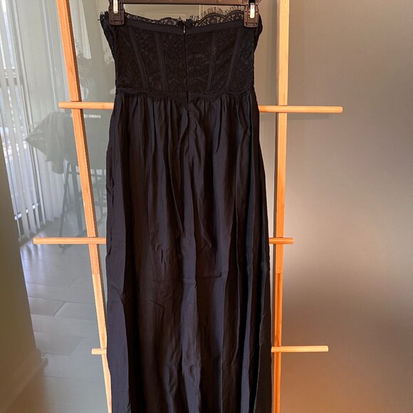 Black Corset Midi Dress - Picture 3 of 5